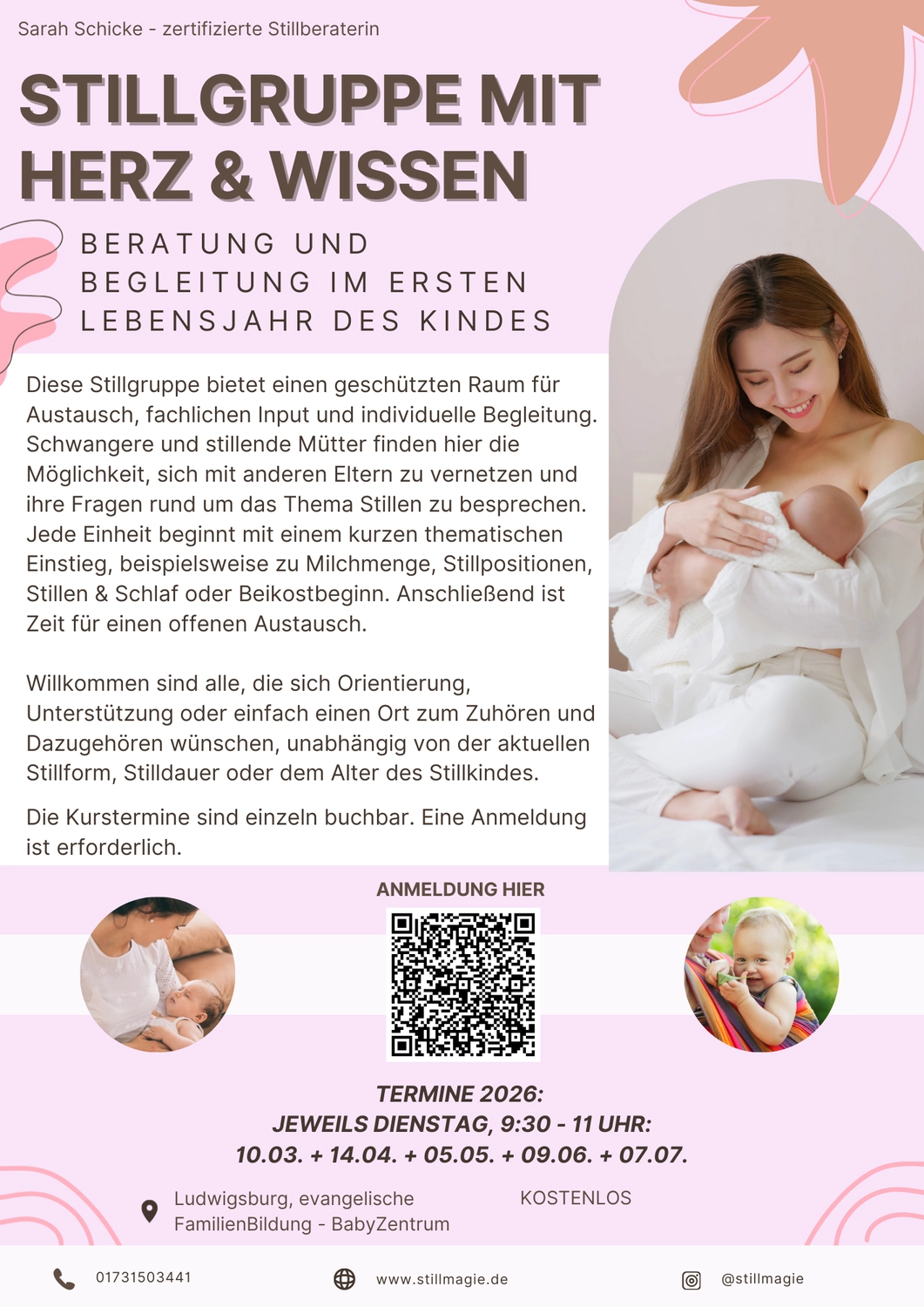 Stillberatung I Stillberaterin Benningen, Ludwigsburg und Online I Einschätzung Zungenband I Beikostberatung für Familien