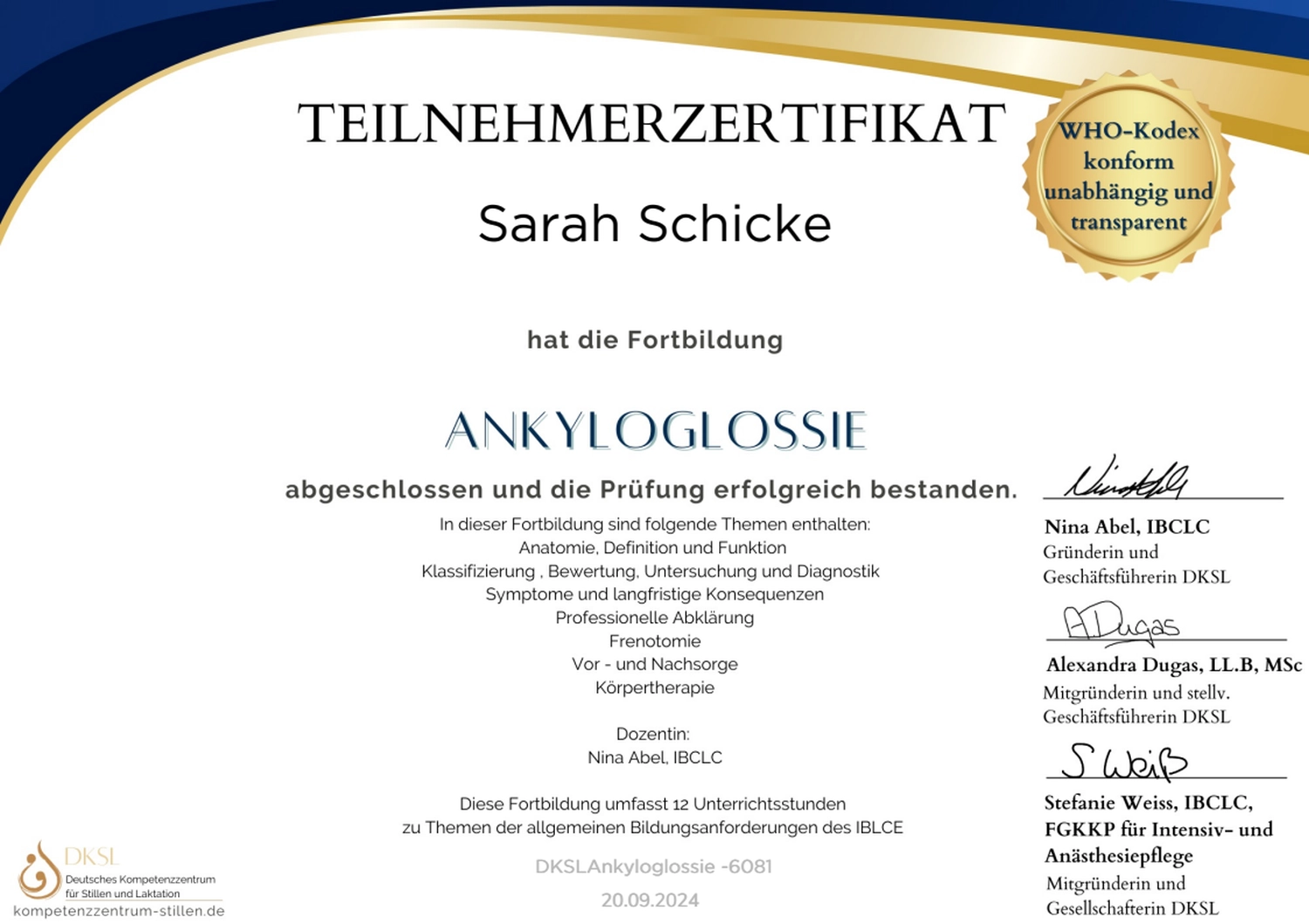 Einschätzung Zungenband
